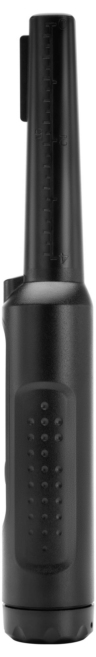 A black, cylindrical device, presumably a deodoriser or portable vacuum cleaner. It has a textured surface with buttons.