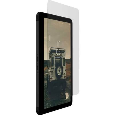 A tablet with an image of an off-road vehicle on the screen. The time 10:05 and the date Friday, 18 November are displayed.