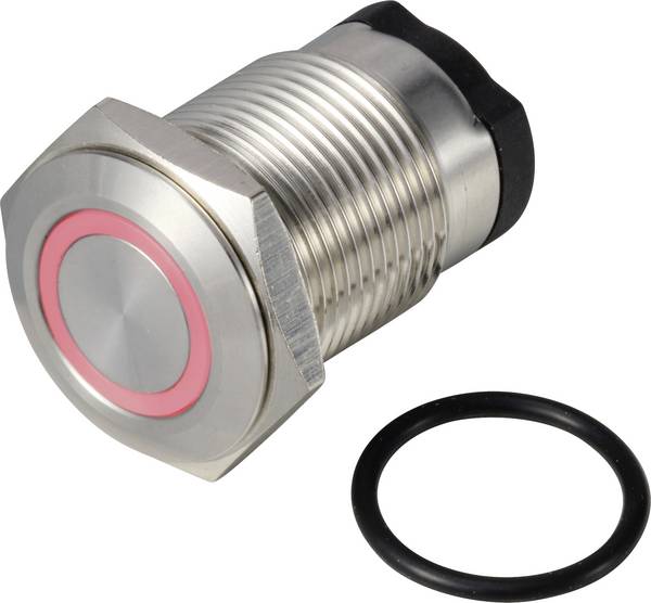 TRU COMPONENTS TC-13224164 ONPOW6316F-10ZE/Q/R/12V/S Pushbutton 36 V DC/AC 2 A 1 x Off/(On) latch Red IP65 1 pc(s)