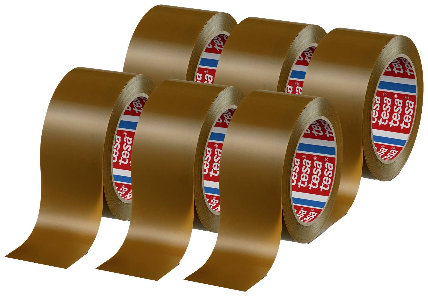 tesa tesapack 4124 PVC 04124-00096-00 Packaging tape tesapack® 4124 Brown (L x W) 66 m x 50 mm 6 pc(s)