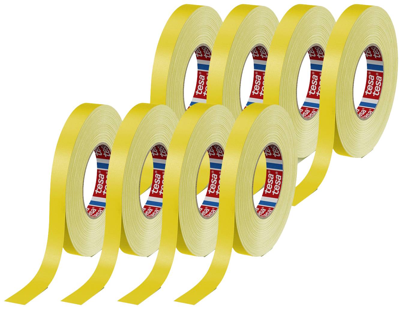 tesa tesaband 4651 Premium 04651-00519-00 Cloth tape Yellow (L x W) 50 m x 19 mm 8 pc(s)