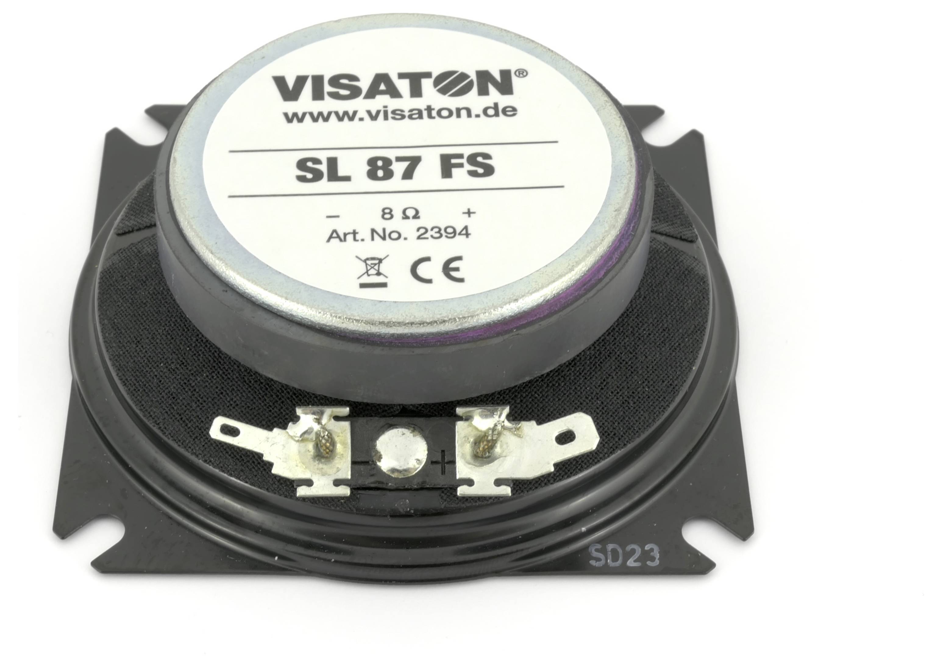 'Visaton speaker, model SL 87 FS, impedance 8 ohms, product no. 2394.'