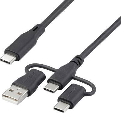 Renkforce USB charging cable  USB 2.0 USB-C® 0.50 m Black  RF-6615906