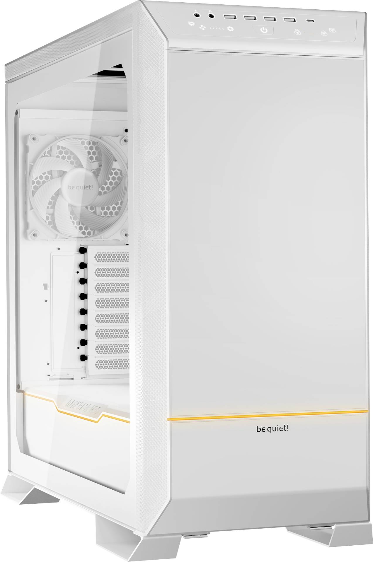 BeQuiet DARK BASE PRO 901 White Full tower PC casing White 3 built-in fans, Built-in lighting, Window