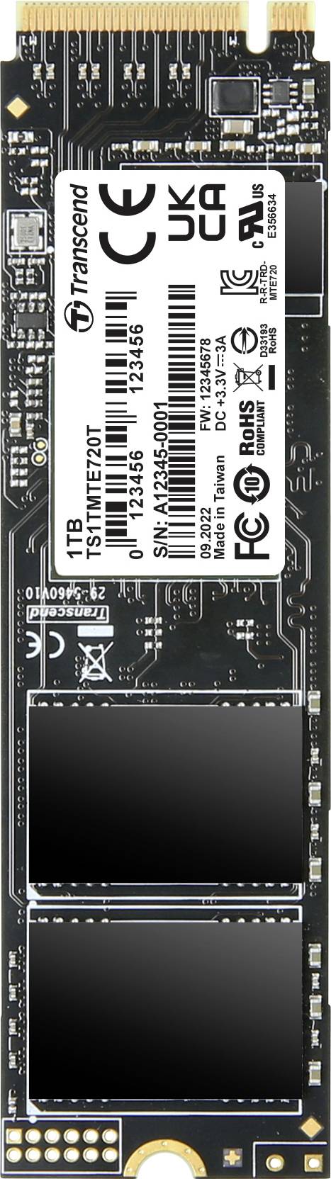 Transcend 1 TB Internal PCIe SSD TS1TMTE720T-VS1