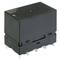 A black Omron G9KC relay with multiple metal pins on the underside, suitable for use in electronic circuits.