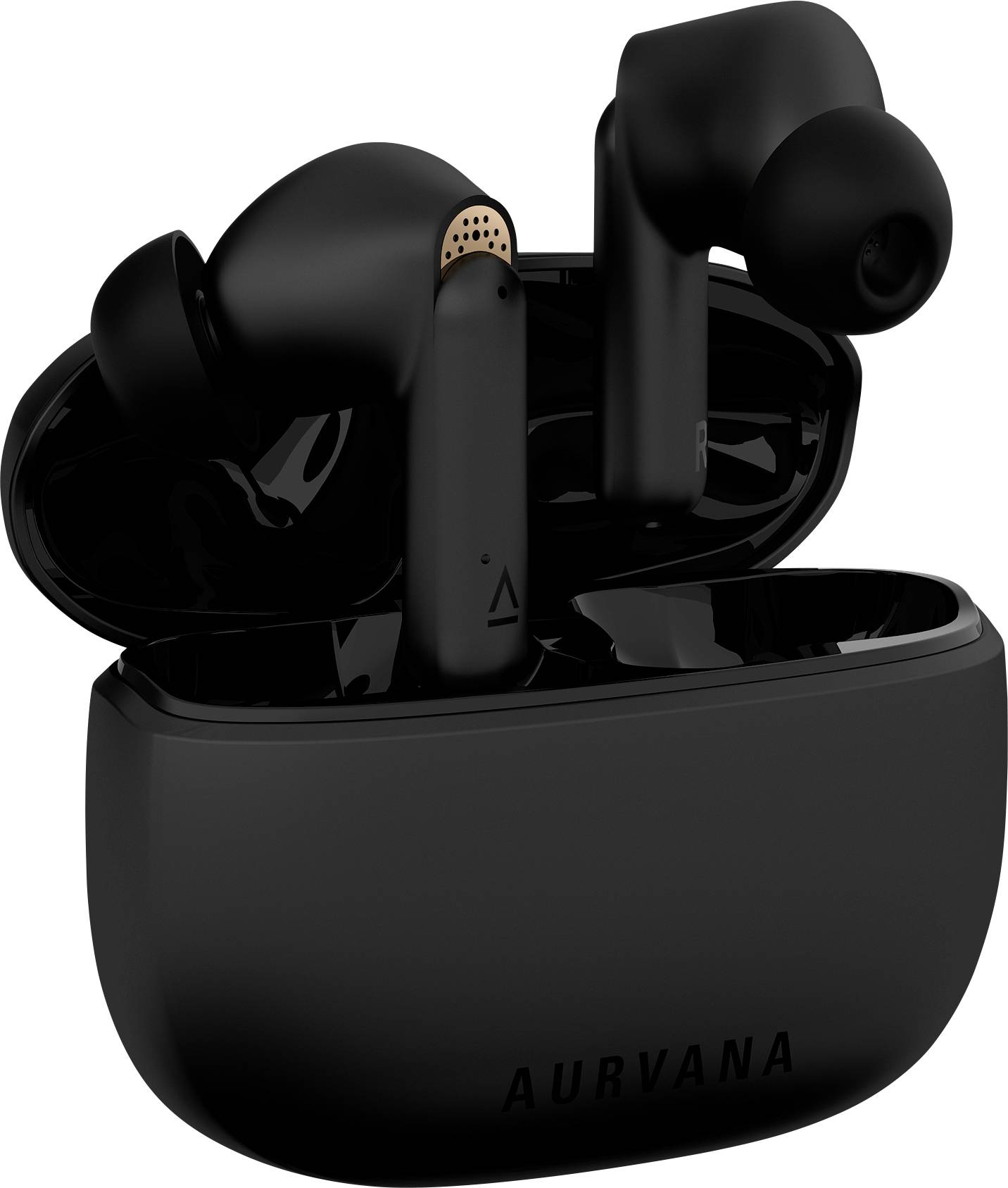 Creative Aurvana Ace In-ear headphones Bluetooth® (1075101) Black Sweat-resistant, Waterproof, Battery indicator, incl. charger and docking station