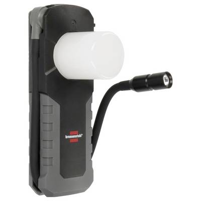 Portable power bank with a built-in LED lantern and flexible flashlight, shown on a white background.