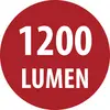 Red circular badge with white text '1200 LUMEN' indicating brightness rating.