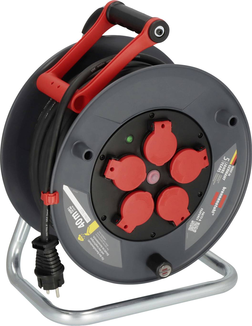 Brennenstuhl 9232400100 Cable reel 40 m Black PG plug