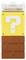 A toy in the shape of a yellow question mark in a video game style, mounted on a brown brick block.