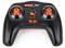 Black and orange remote control with two joysticks, switch in the middle set to 'ON', labelled with 'Carrera RC'.
