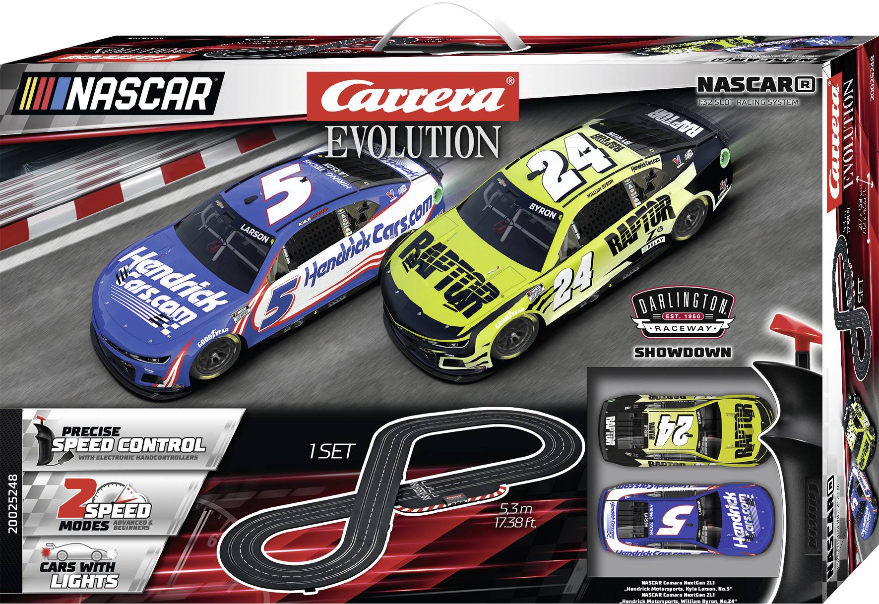 Carrera 20025248 Evolution NASCAR Darlington showdown Starter kit