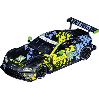A racing car with a striking design, number 98, labelled 'NORTHWEST', ready for a race on a racing circuit.