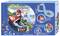 Mario Kart Racing Track Toy Box with Mario Theme, showing Mario on a Go-Kart. Includes assembly instructions and details of the race track layout.