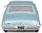 A turquoise toy car from behind with a California number plate 'RDK 616'.