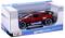 A red model car, Bugatti Divo, in a 1:24 scale, in a special edition packaging. Packaging displays the car and information about the manufacturer and scale.