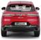 Rear view of a red car with the 'Tonale' text in the number plate area and the logo in the centre of the boot lid.