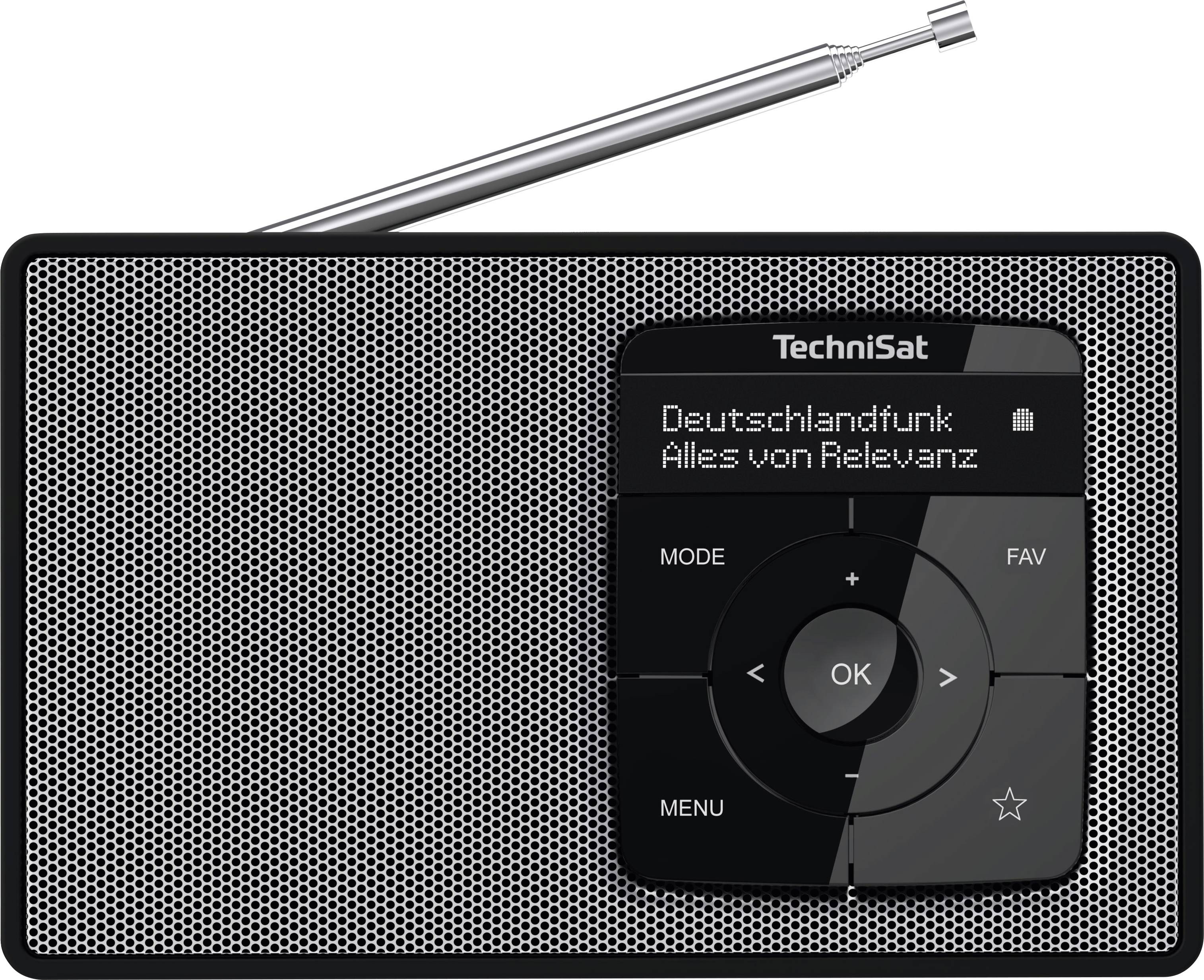 TechniSat DIGITRADIO 2 Desk radio DAB+, FM DAB+, FM, Bluetooth Alarm clock Black/silver