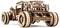 Wooden model of a buggy with visible gears and intricate details. The word 'Buggy' is depicted on the front.