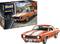 Kit of a '69 Camaro Z/28' by Revell, scale 1:12, shows an orange and white striped model car. Contains 168 parts.