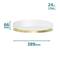 LED Ceiling Light, Round Design, 24W, 2700 Lumens, White-Gold. Dimensions: Diameter 389 mm, Height 66 mm.