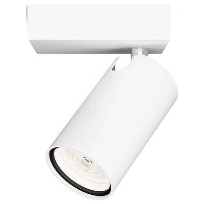 Recessed ceiling light in a modern design, cylindrical, white. Suitable for targeted illumination in interior spaces.