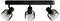 'Three-lamp black ceiling light with adjustable, dark glass shades, perfectly suited for directional lighting.'