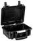 A black protective case with reinforced corners and a handle, suitable for the safe transportation of delicate equipment.