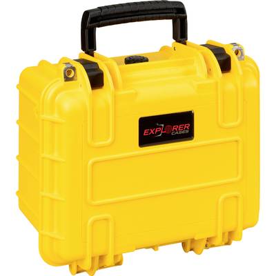 Yellow, robust tool case with black handle, suitable for the safe transportation of sensitive equipment or tools.