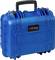 Blue, robust transport case with a black handle and red 'Explorer Cases' logo on the front. Suitable for secure transportation.