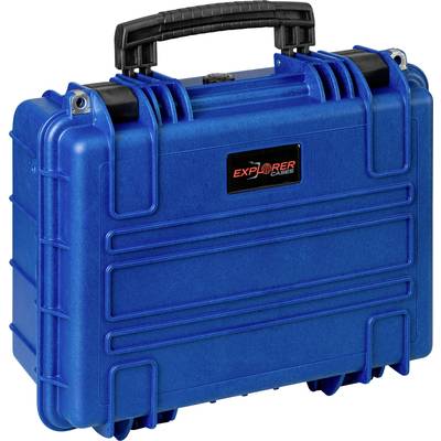 Blue, protective hard-shell case with a black carrying handle, likely suitable for sensitive equipment or items.