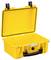 Yellow, robust suitcase with an open lid and black handle. Ideal for transporting or storing delicate equipment.