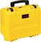 'Yellow, robust explorer suitcase with black handle. Perfect for securely transporting delicate equipment.'