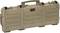 Beige hard-shell suitcase with handle and robust locks, suitable for securely transporting tools or equipment.