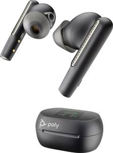 HP Poly Voyager Free 60+  In-ear headset Bluetooth® (1075101) Stereo Black Noise cancelling Headset, Induction, Charging case, Microphone mute, Volume control PC