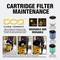 Guidance for Maintaining Cartridge Filters: Simple Removal and Cleaning. Three Filter Types: Standard, Fine Dust, HEPA. Washable and Reusable.