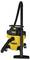 A yellow and black wet and dry vacuum cleaner on wheels with a long black suction tube and handle. Brand logo on the front.