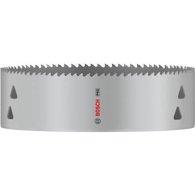 Bosch metal saw blade, silver-coloured, with sharp teeth and black 'PRO' and red 'BOSCH' logos in the centre.