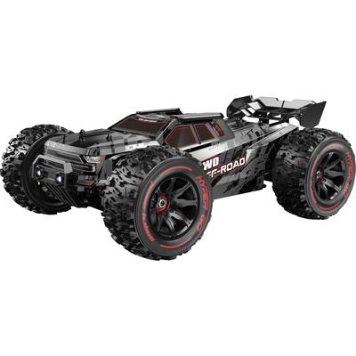A remote-controlled off-road toy car with large wheels in a dynamic pose, suitable for rough terrain.