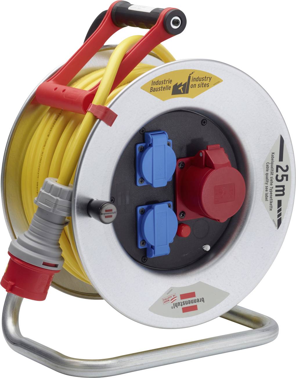 Image of Brennenstuhl 1194918 Cable reel 25 m Yellow CEE plug (5-pin, 16 A)
