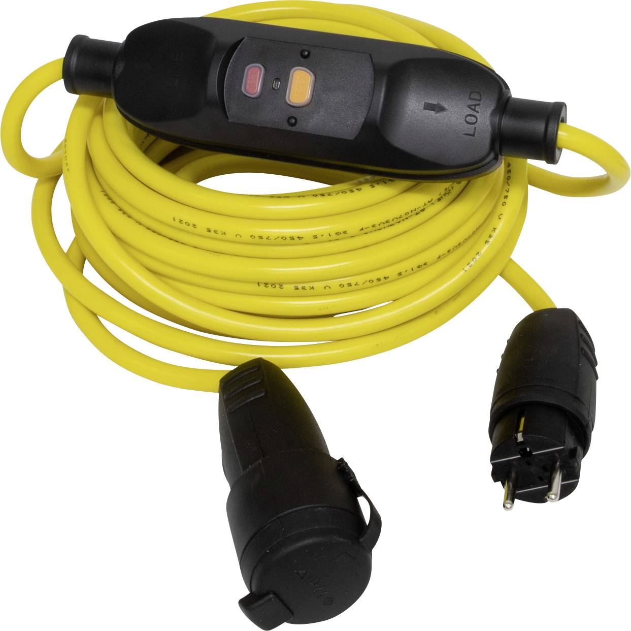 Brennenstuhl 1168758310 Current Cable extension 16 A Yellow, Black 10 m AT-N07V3V3-F 3G 1,5 mm² incl. RCCB