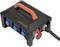 Black power distributor with an orange handle, featuring multiple blue sockets and one red socket. Inscription: 'professional LINE, Made in Germany'.