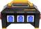 Black electrical cable extension with three blue sockets and an orange handle, labelled 'professionalLINE'.