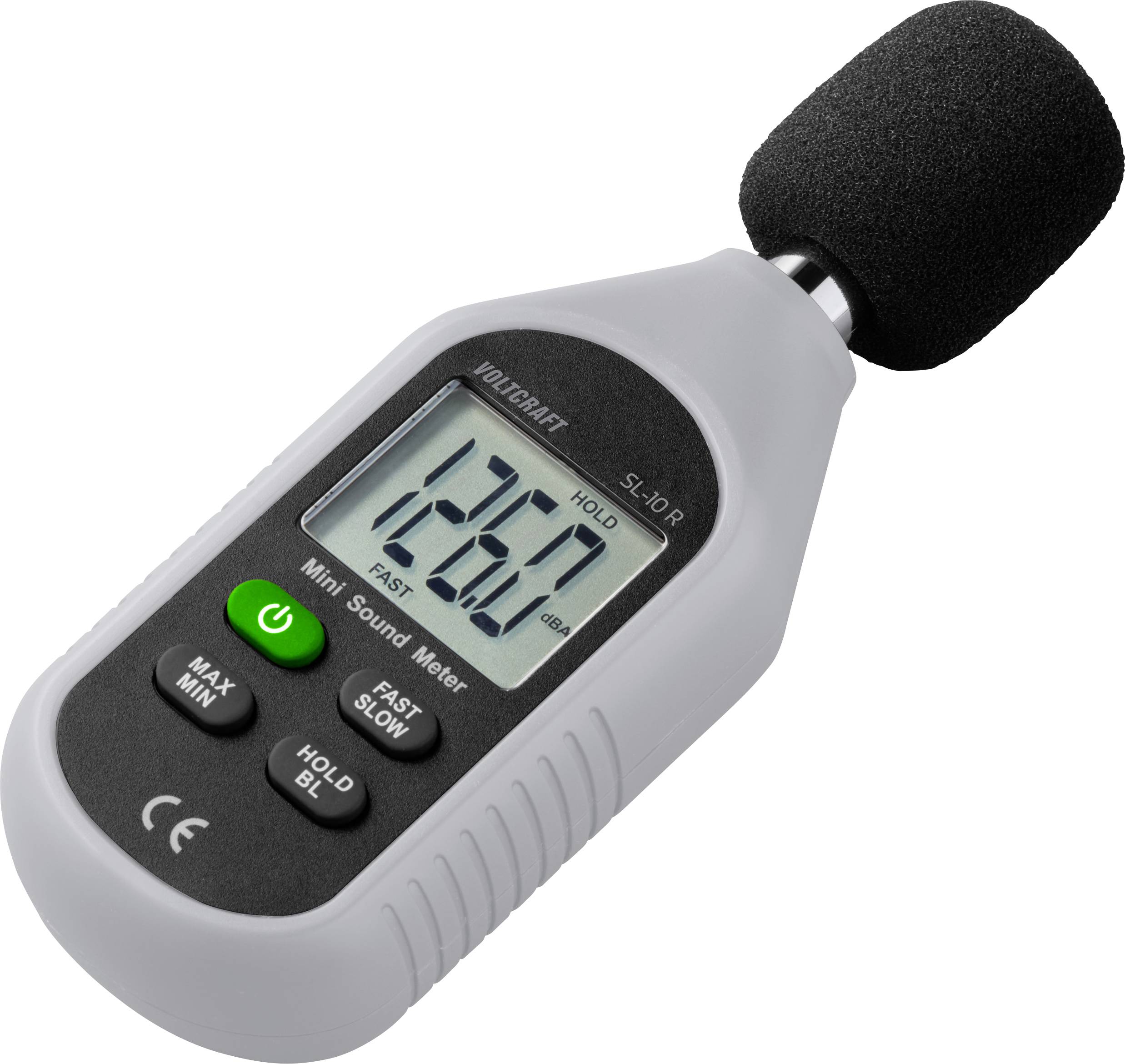 VOLTCRAFT Sound level meter SL-10 R 30 - 130 dB 31.5 Hz - 8 kHz Housing made of recycled granules