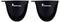 Two black silicone clips with 'Masterpro' logo, used for securely pouring liquids from pots and pans.