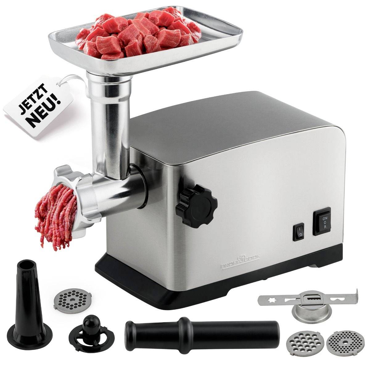 Profi Cook PC-FW 1272 501272 Mincer 1200 W Silver (ice colour)