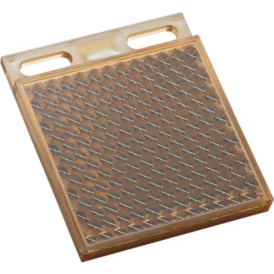 A rectangular, translucent plastic block with handles and a textured surface. Suitable as a safety mat.