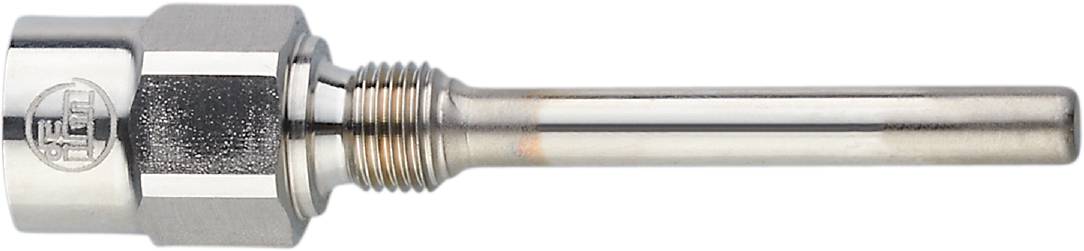 A silver metal tube, highly polished, positioned horizontally.