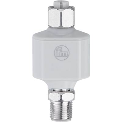 White sensor with 'ifm' logo, octagonal shape, suitable for industrial applications.